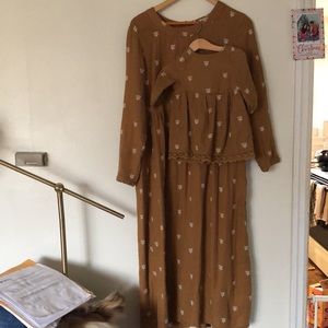 Rylee + Cru tulip embroidered Alice dress in ginger Mommy and Me set